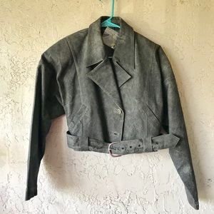 Vintage genuine distressed leather jacket S / M